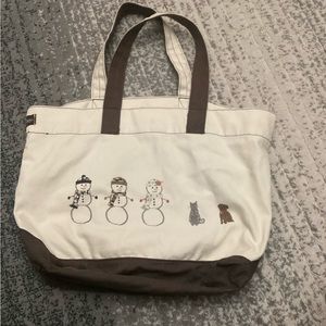 Thirty One canvases bag with snowmen